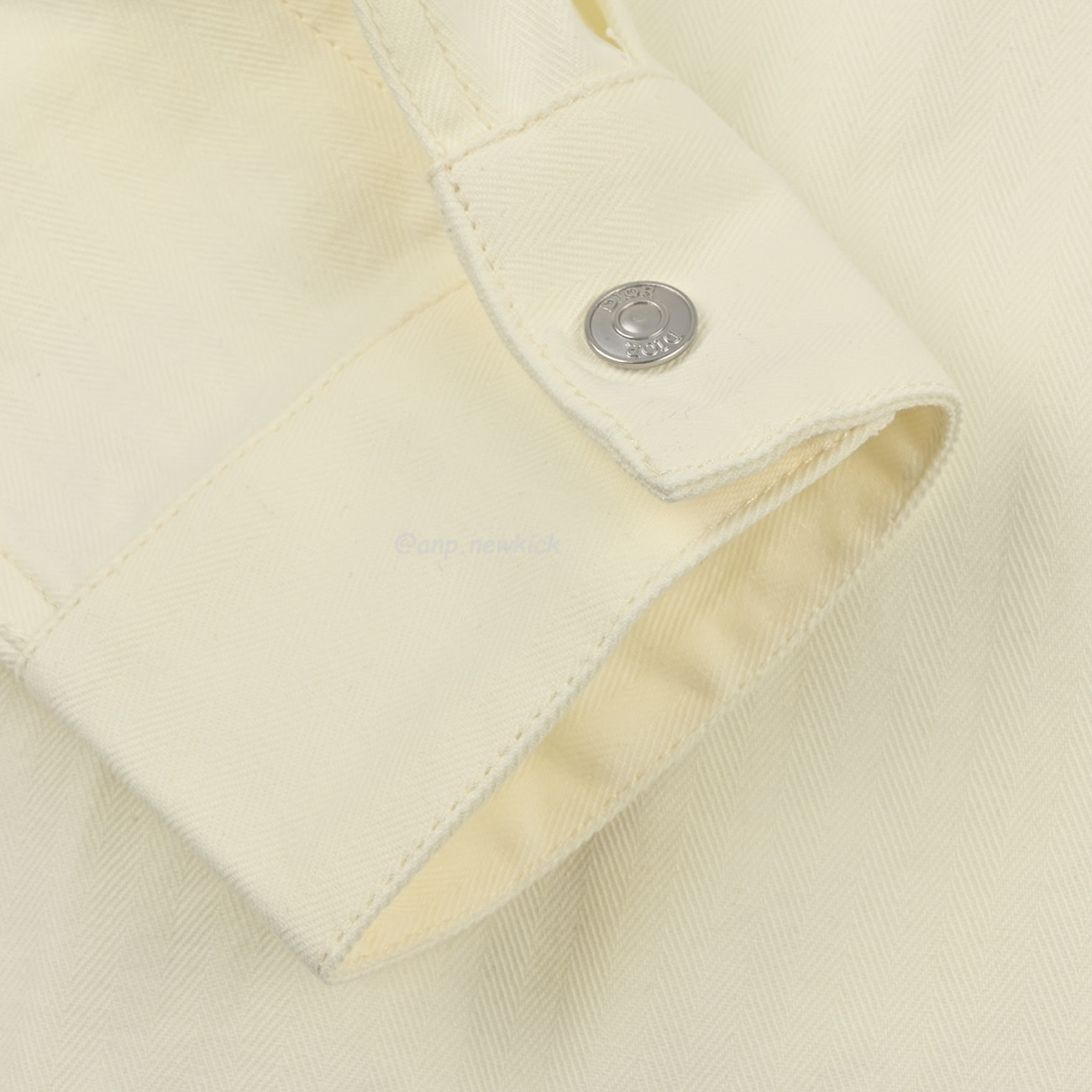 Dior 24ss Off White Cotton Denim Shirt (6) - newkick.vip